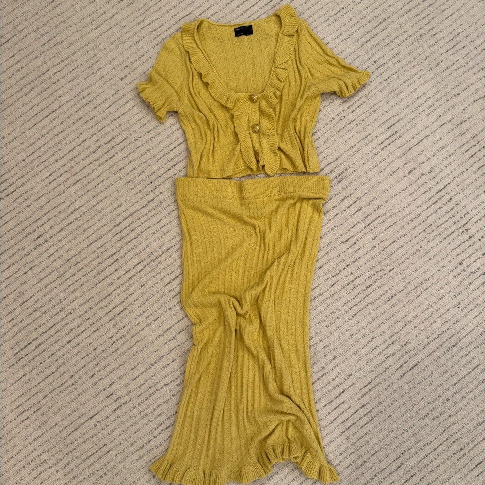 ASOS Yellow Skirt Set